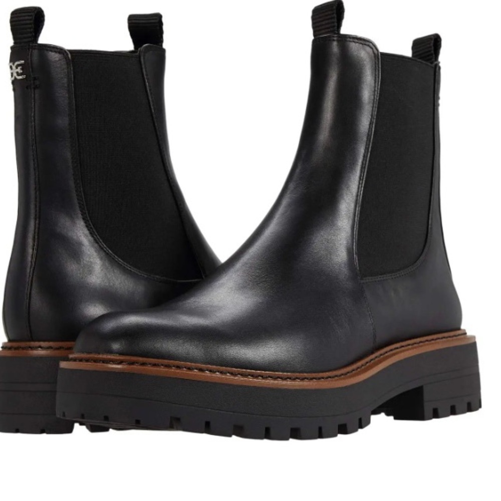 NEW Sam Edelman Laguna Waterproof Lug Sole Black Chelsea Boot Sz 9